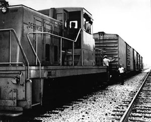 Richmond train - black and white image Richmond train - black and white image